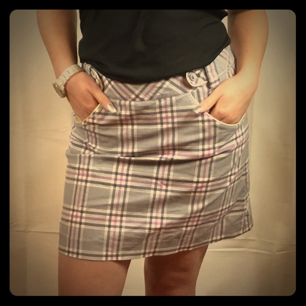 Cutter & Buck Plaid Golf Skort Size 4